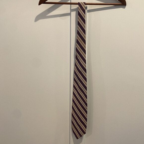 Vintage Silk Repp Tie Dawahare’s Of Kentucky Blue Red Striped Patriotic Colors - Picture 10 of 12